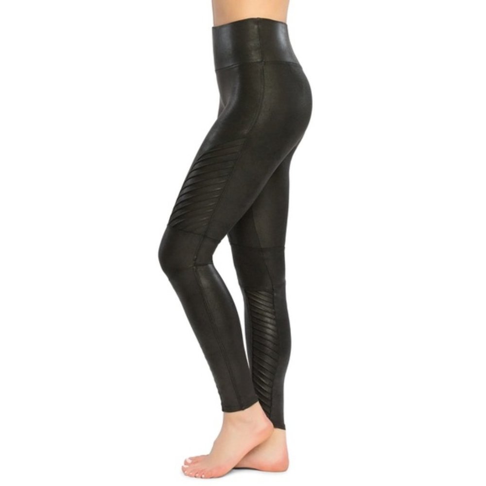 Spanx Faux Leather Moto Leggings - Picture 5 of 7